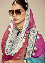 Thumbnail for Off White Muslin Cotton Digital Print & Embroidered Salwar Suit - Emponline - Distacart