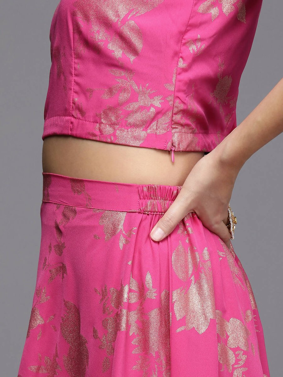 Ahalyaa Women's Traditional Wear Co-ods - Pink - Distacart