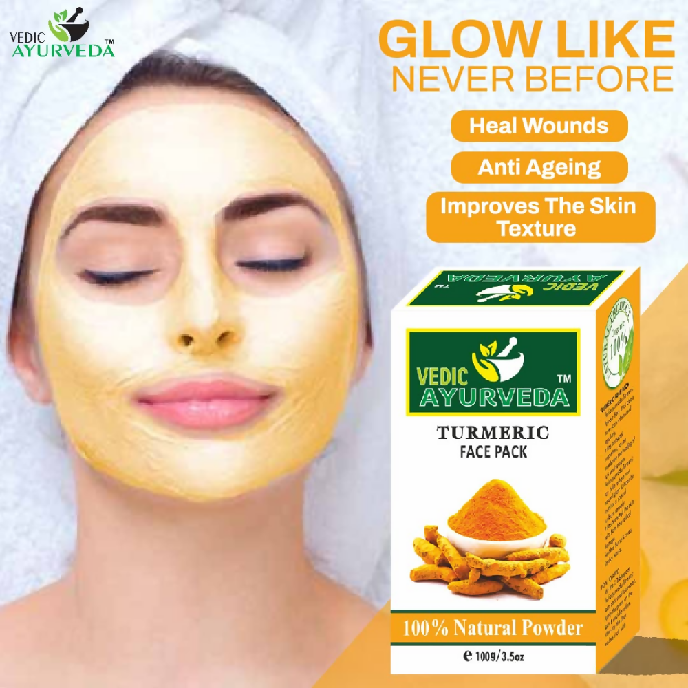 VedicAyurveda Turmeric Face Pack Powder - Dista