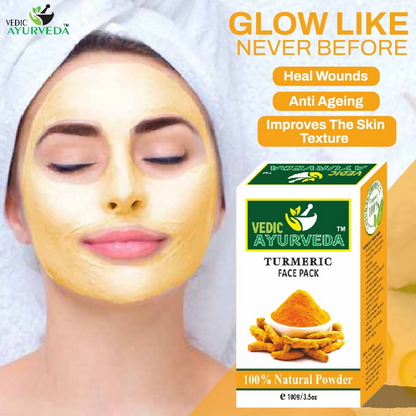 VedicAyurveda Turmeric Face Pack Powder - Dista