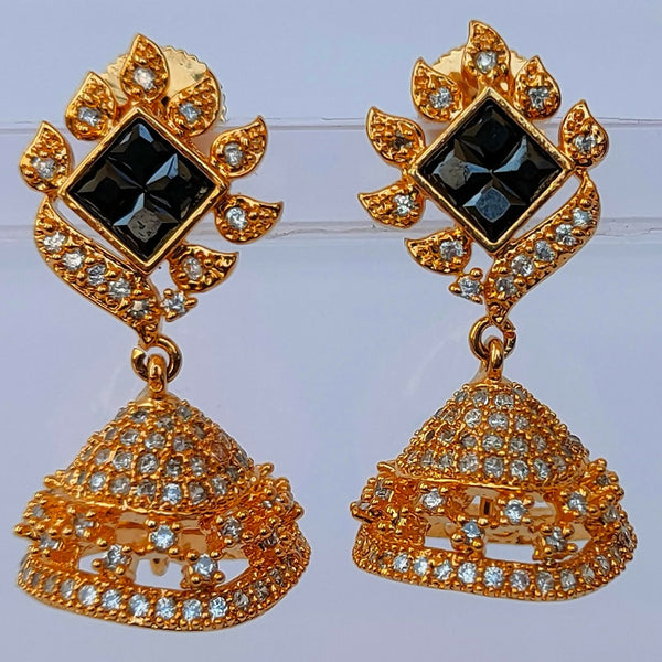 Black AD Designer Jhumkas - Distacart