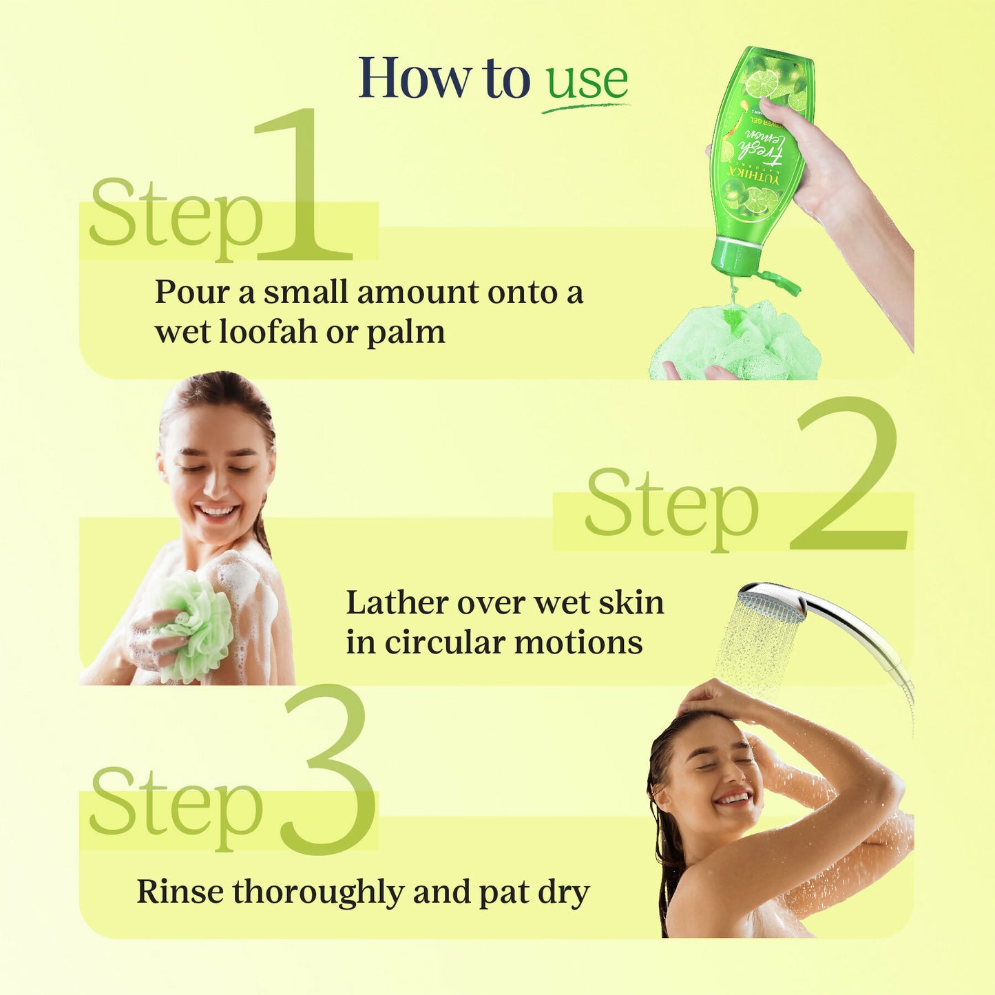 Yuthika Fresh Lemon Body Wash Shower Gel - Distacart