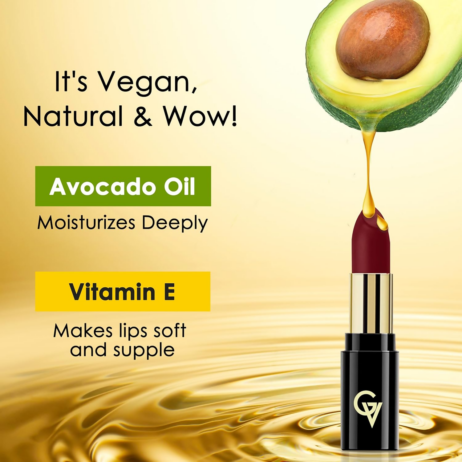 Good Vibes HydraGlow Creme Lipstick - Cherry Red - Distacart