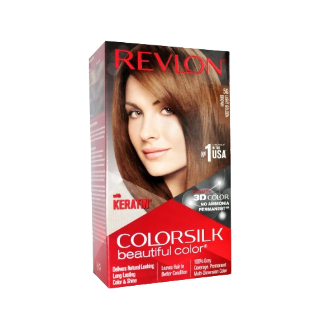Revlon ColorSilk Beautiful Color - Light Golden Brown 5G - Distacart