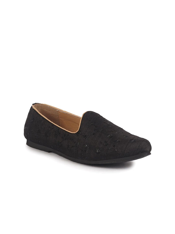FAUSTO Men Embroidered Slip-On Lightweight Mojaris
