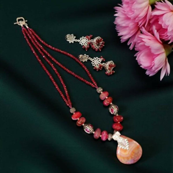 Joban Fashion Women Red Lace Agate Pendant - Distacart