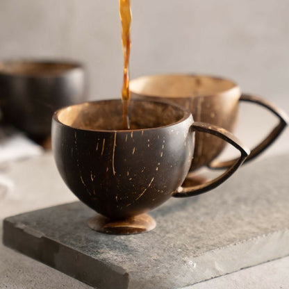 Thenga Coconut Shell Teacup - Brown - Dista