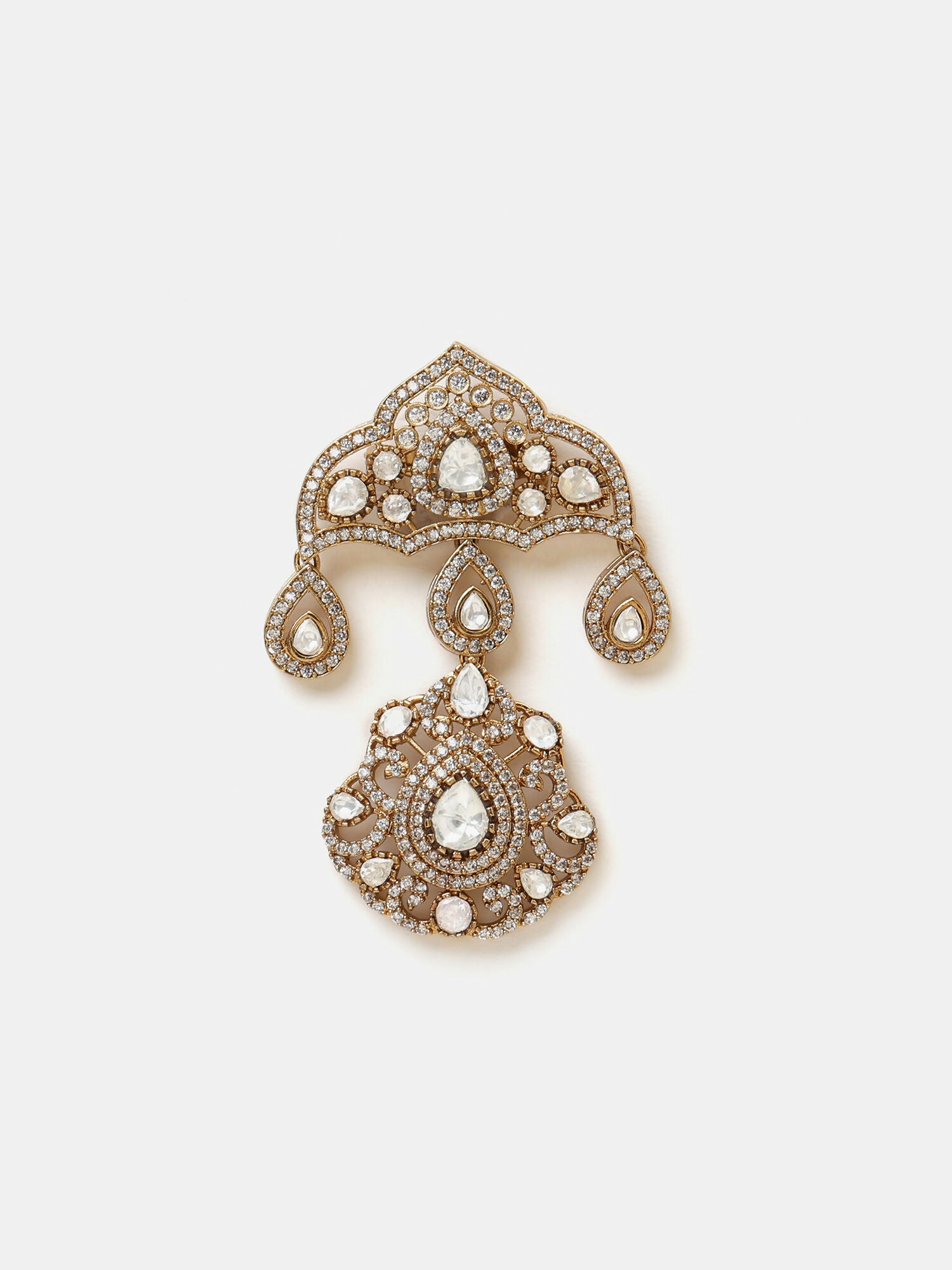 Ruby Raang Chaand Jhoomar Brooch - Distacart