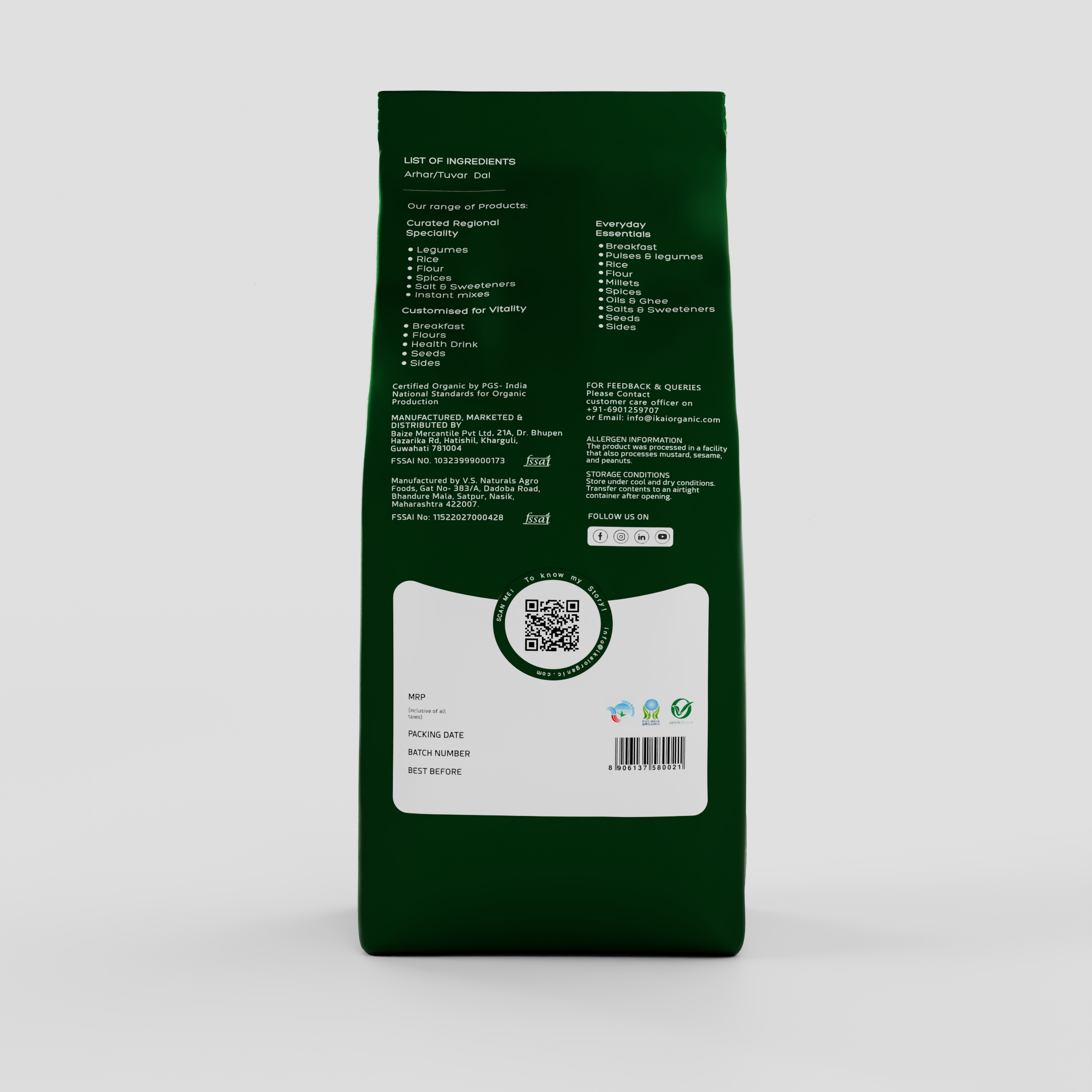 3 - Organic Arhar-Tuvar Dal - 500 gm (1)