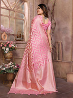 Thumbnail for Aastha Fashion Pink Soft Organza Silk Weaving Saree - Distacart