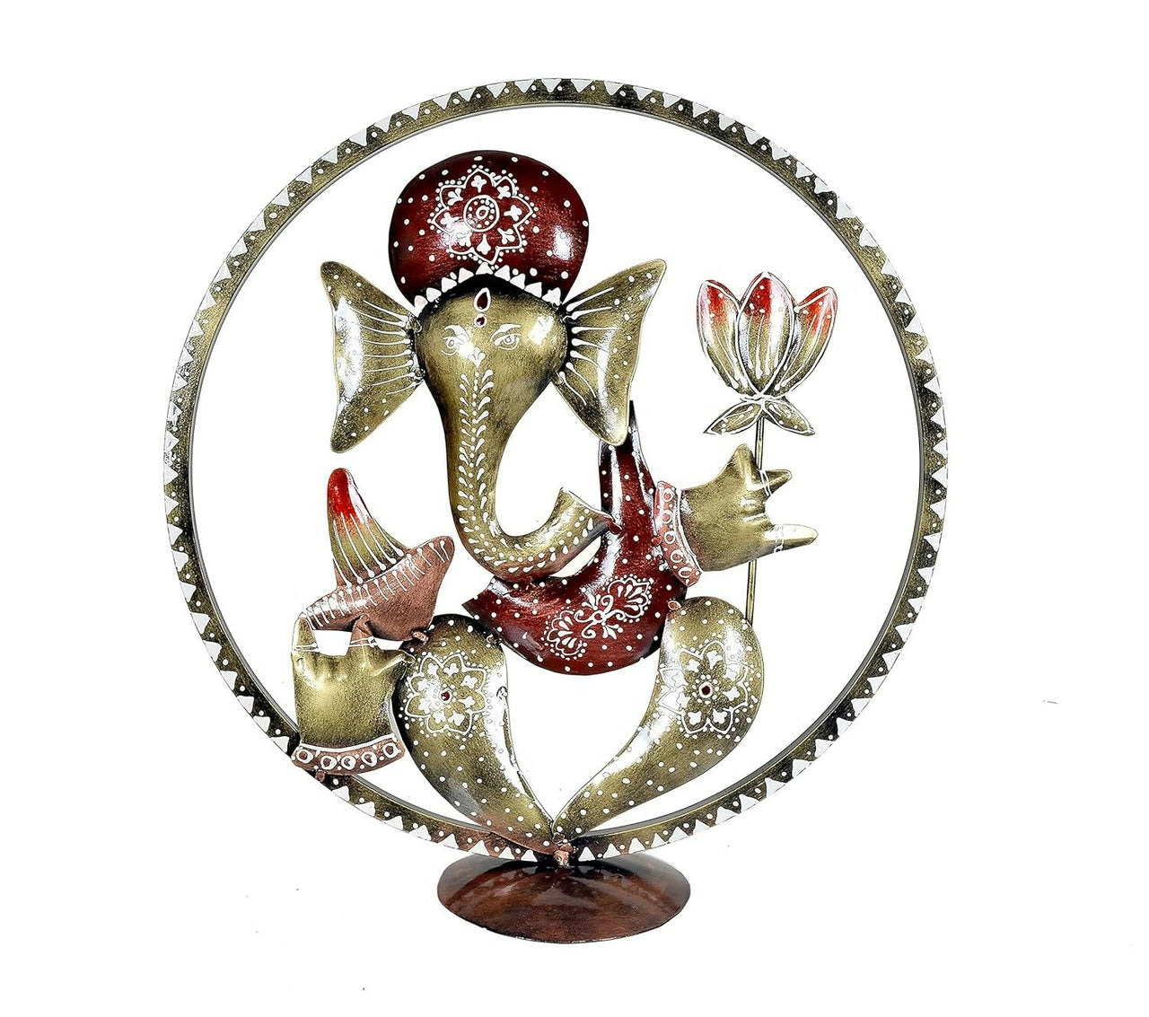 Umi Ganesha Idol in Cirle Decorative Handicraft Showpiece Ganesha Idol - Distacart