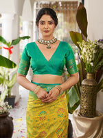 Thumbnail for Shree Shyam Fashion Mustard Yellow Soft Silk Saree - Distacart