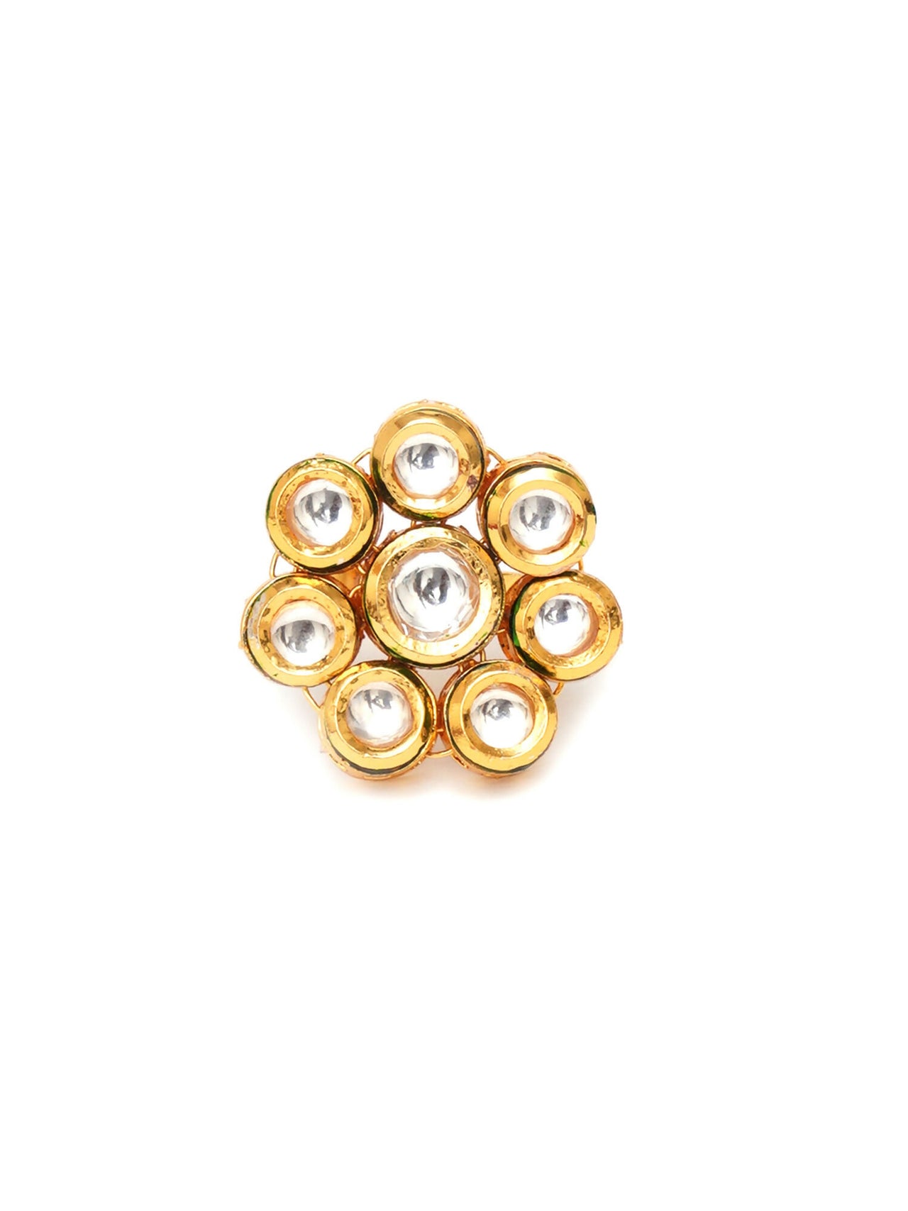 Kundan Flower Ring (gold) - Ruby Raang - Distacart