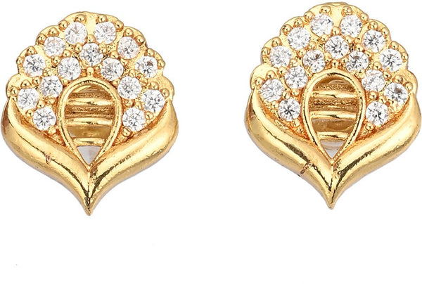 AanyaCentric Elegant Gold Plated Ad American Diamond Earrings for Women Girls of All Ages - Distacart