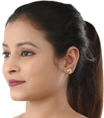 Thumbnail for AanyaCentric Stylish Silver Plated Anklet & Gold Plated American Diamond Earring Combo for Girls & Women - Distacart