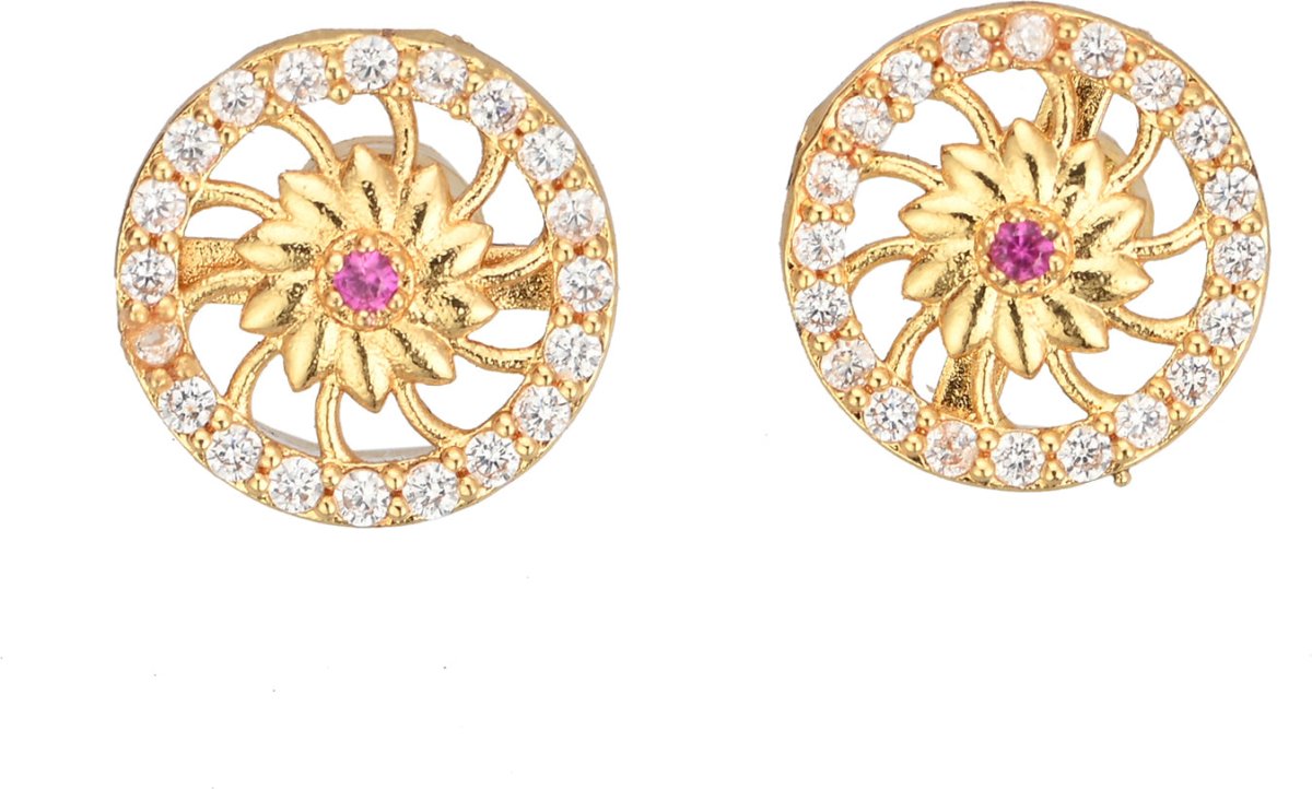 AanyaCentric Elegant Gold Plated Ad American Diamond Earrings for Women Girls of All Ages - Distacart