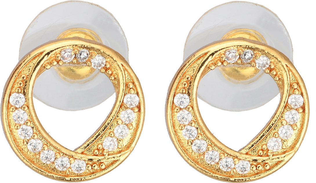 AanyaCentric Elegant Gold Plated Ad American Diamond Earrings for Women Girls of All Ages - Distacart