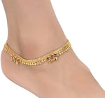Thumbnail for AanyaCentric Gold Plated White Metal Payal Indian Traditional Ethnic Fashion Imitation Jewellery Foot Chain - Distacart