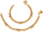 Thumbnail for AanyaCentric Gold Plated White Metal Payal Indian Traditional Ethnic Fashion Imitation Jewellery Foot Chain - Distacart