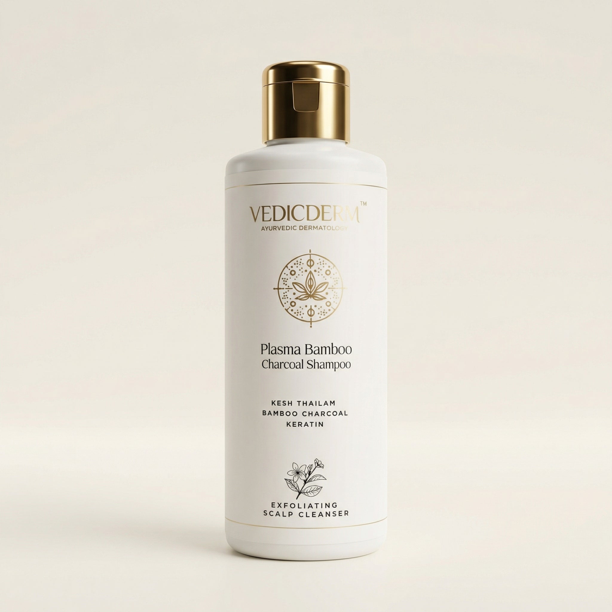 VedicDerm Plasma Bamboo Charcoal Shampoo for Psoriasis & Sensitive Scalp - Distacart