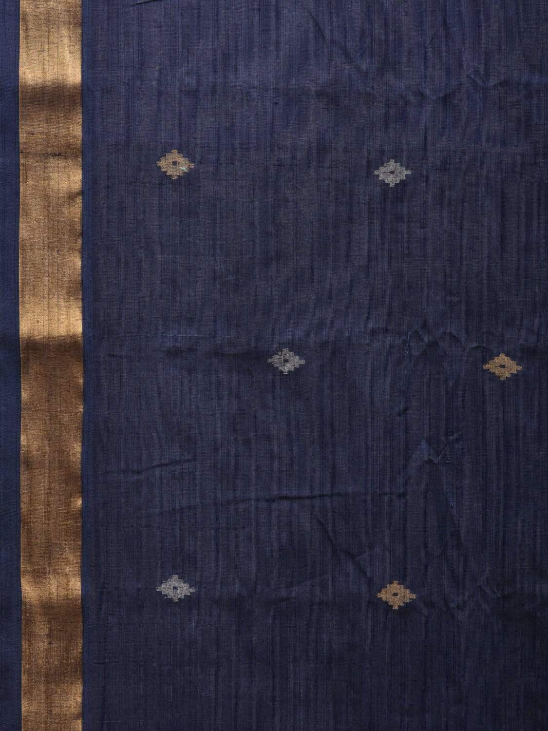 Navy Uppada Cotton Handloom Saree with Assorted Buta Pallu Design - Global Threads - Distacart