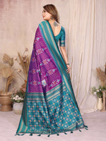 Thumbnail for Aastha Fashion Wine Soft Silk Weaving Saree - Distacart