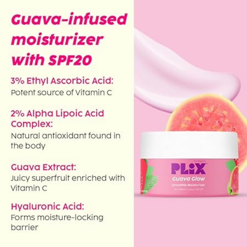 PLIX The Plant Fix Guava Glowy Kit With 24K Gold Dewy Serum & SPF 20 Moisturizer - Distacart