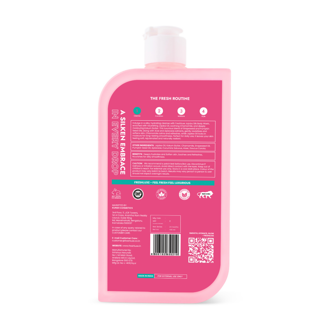 FreshLuxe Silk Body Wash with Jojoba Camomile & Ylang Ylang
