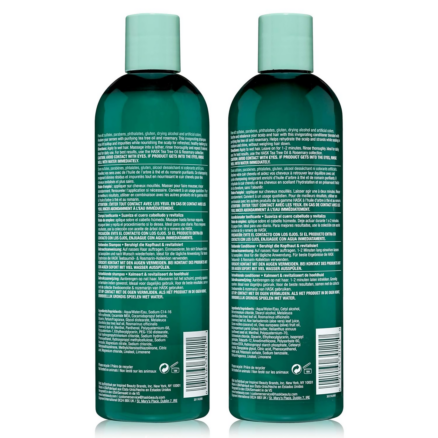 HASK Tea Tree Oil & Rosemary Invigorating Shampoo And Conditioner - Distacart
