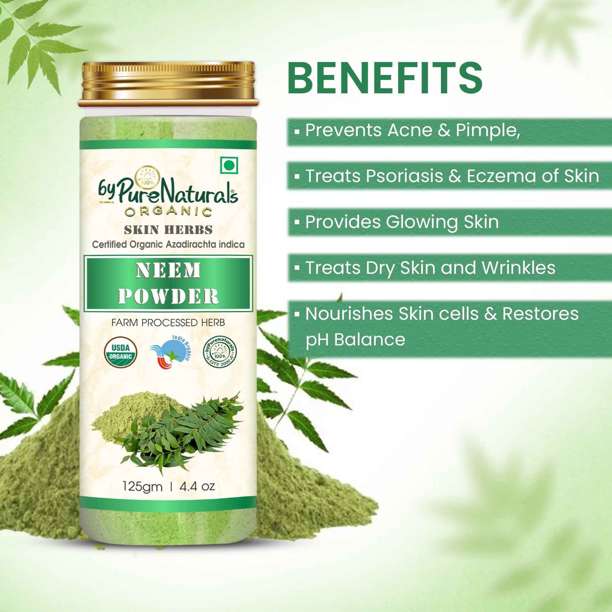 byPureNaturals Organic Neem Powder - Dista