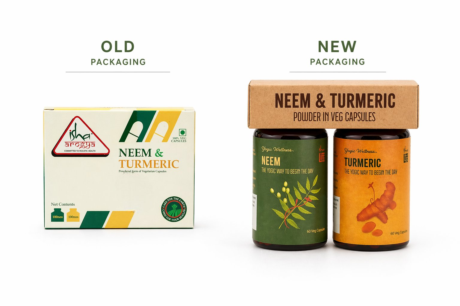 Isha Life Neem and Turmeric Capsules - Distacart