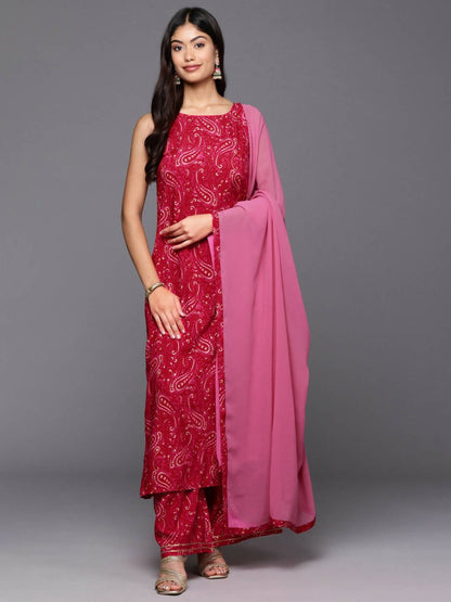 Ahalyaa Women's Traditional wear Kurta Set - Red - Distacart