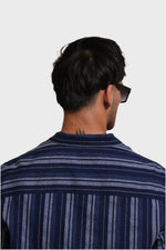 Thumbnail for Jonesburg Men's Indigo Stripes Regular Fit Shirt