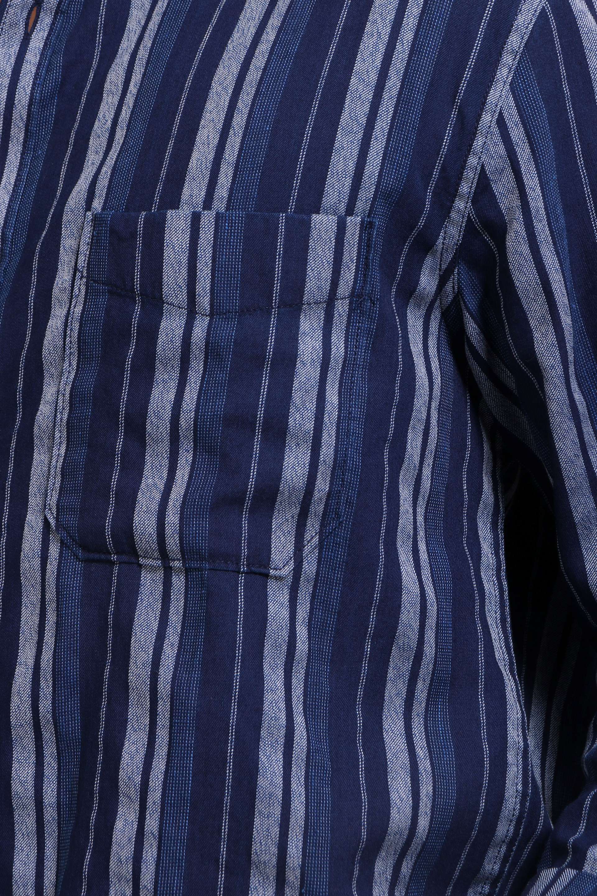 Jonesburg Men's Indigo Stripes Regular Fit Shirt