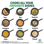 Thumbnail for The Indus Valley CASTrong Cast Iron Tawa With Long Handle,Pre-seasoned, Nonstick, 100% Pure, Toxin-free, Induction, 28.5cm, 2.4kg