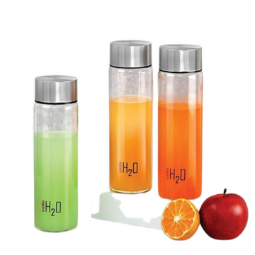 Cello H2O Steelox Glass Water Bottle - Set of 3 - Dista