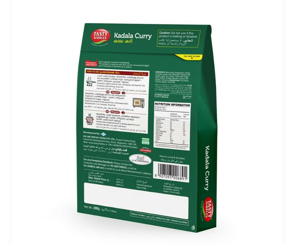 Tasty Nibbles Ready to Eat Kadala Curry - Distacart