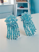 Thumbnail for Inhanns Handmade Crystal Water Fall Earrings - Short - Sky Blue - Distacart