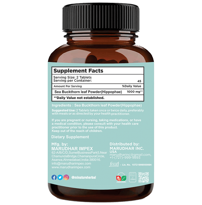 Minature Sea Buckthorn Leaf Tablet