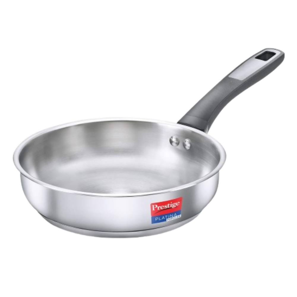 Prestige SS Platina Popular Fry Pan - Silver - Dista