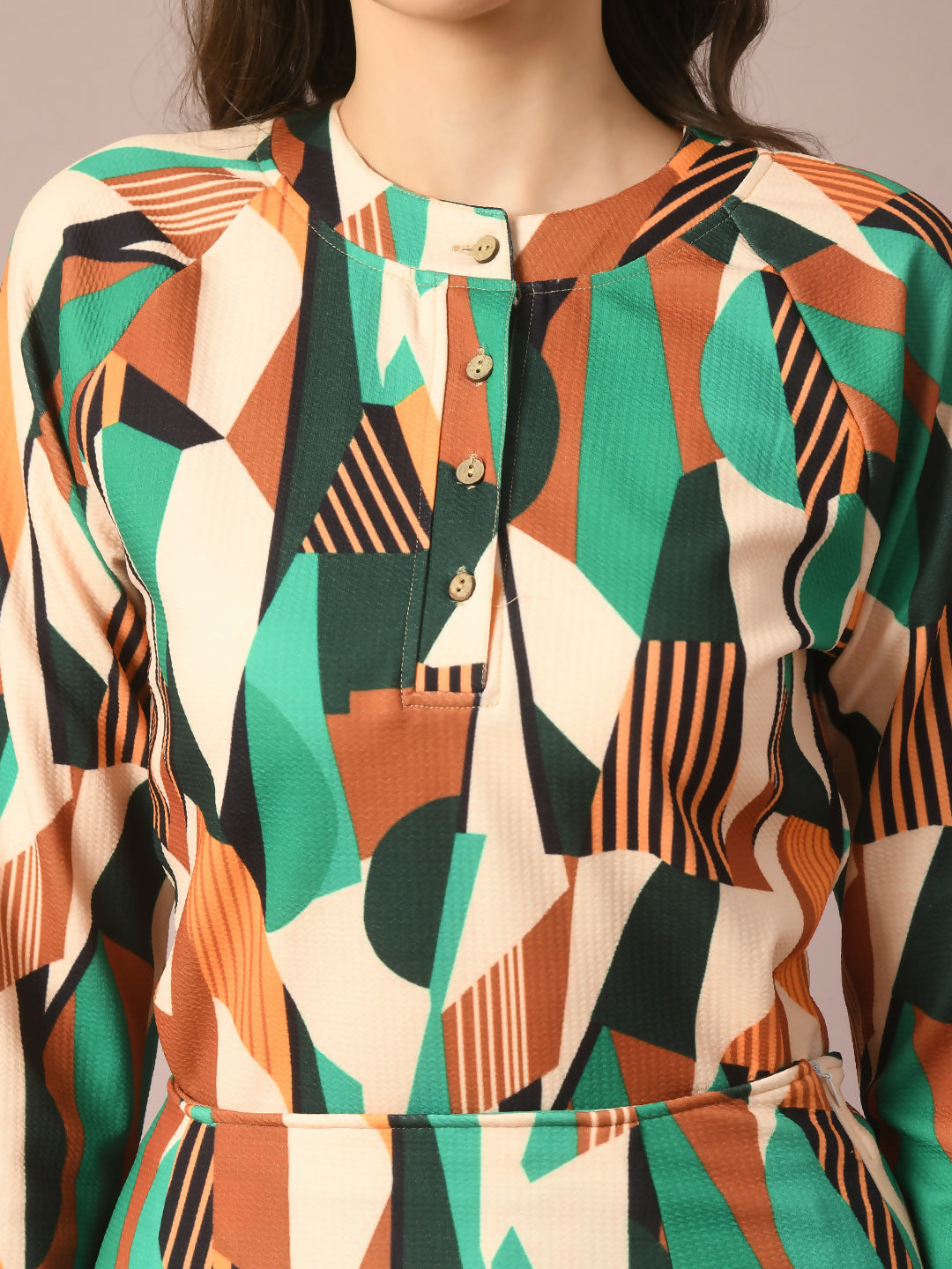 Myshka Women's Multi Embellished Raglan Sleeve Party Top - Distacart