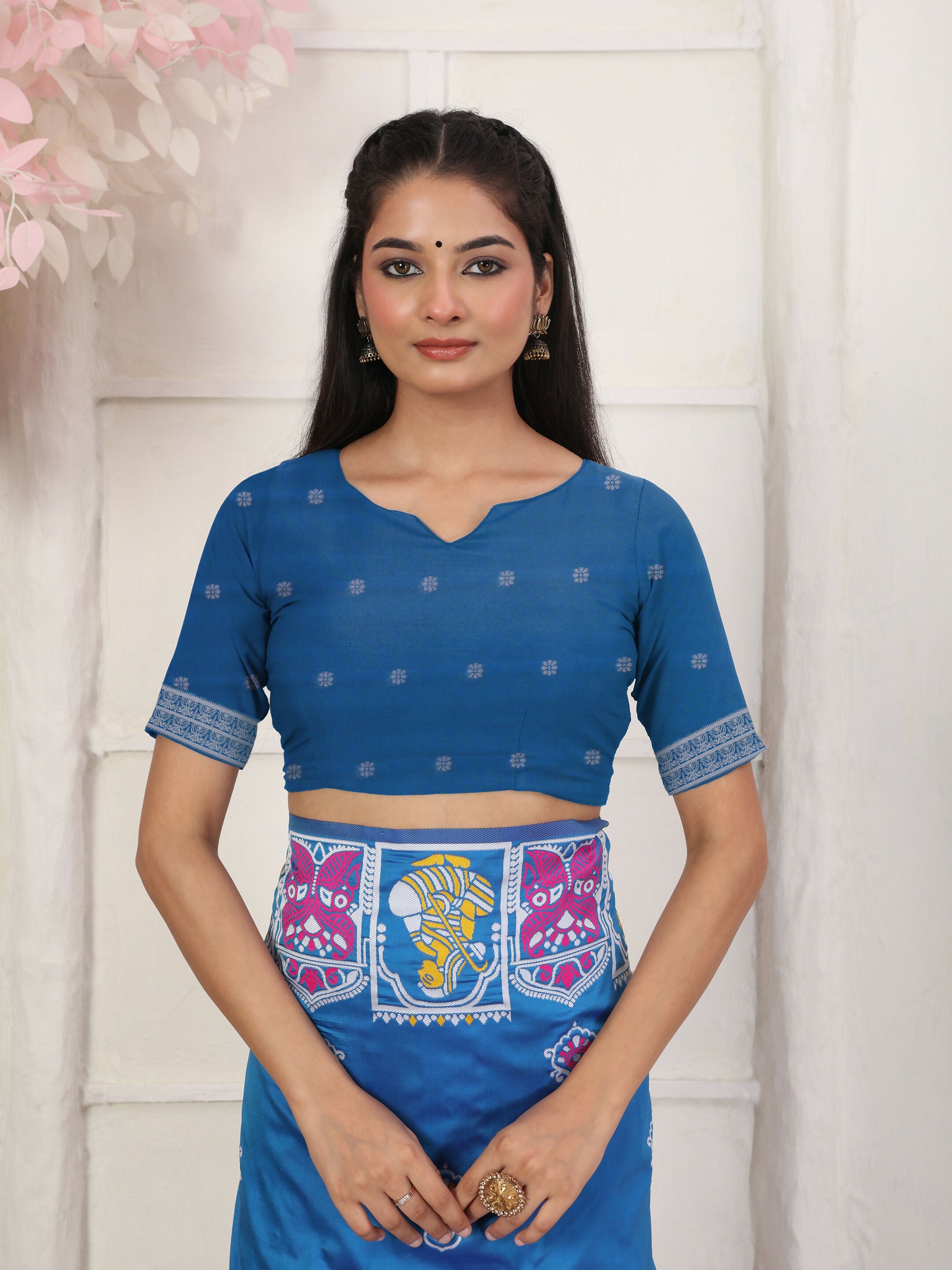 Astita Silk Blend Blue Saree