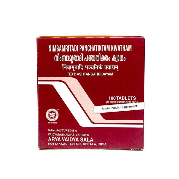 Kottakkal Arya Vaidyasala Nimbamritadi Panchatiktam Kwatham (Tablet) - Distacart