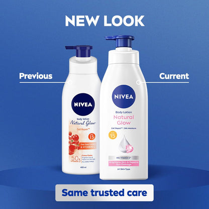 Nivea Body Lotion Natural Glow Cell Repair - Distacart