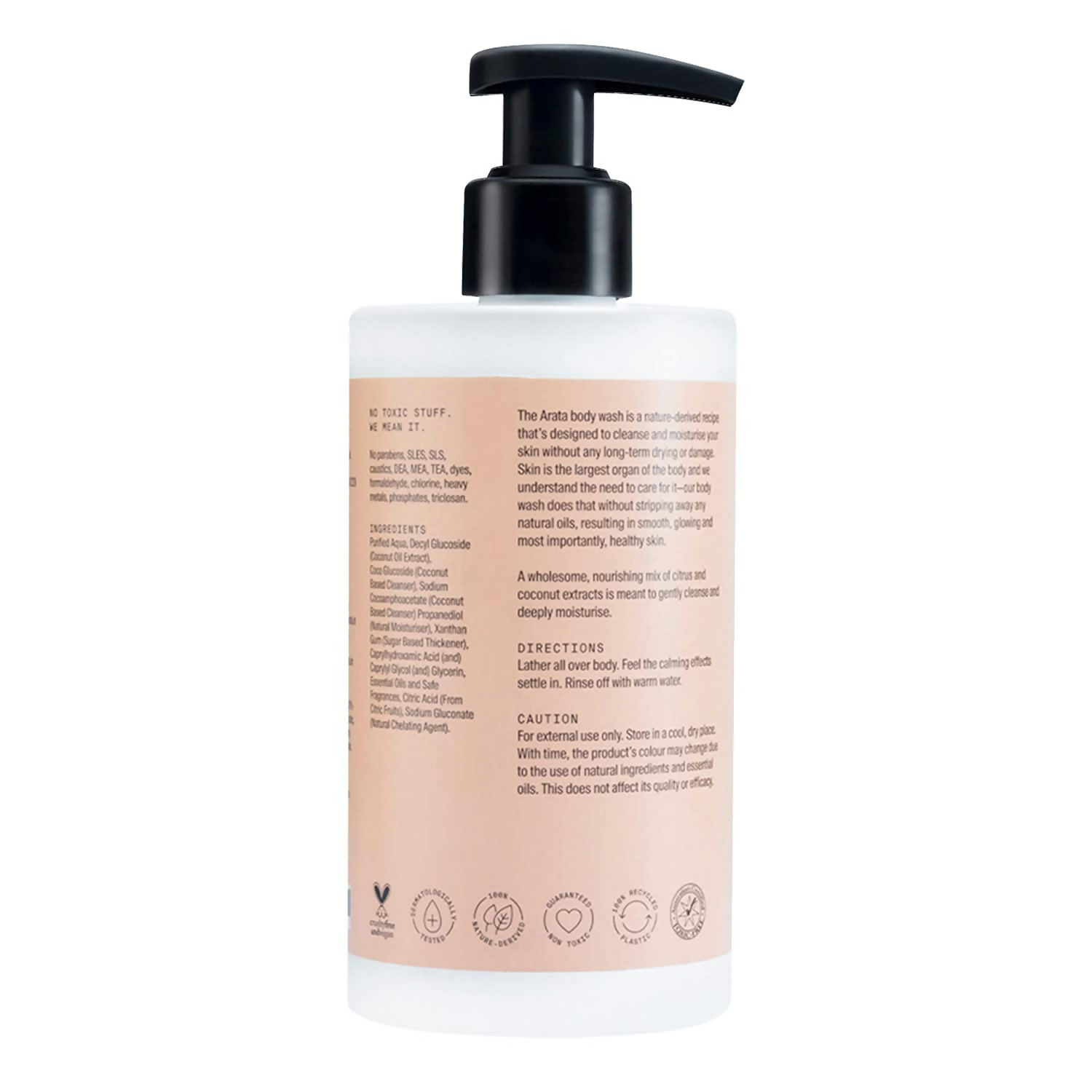 Arata Natural Hydrating & Non-Drying Body Wash With Coconut & Citrus Extracts
