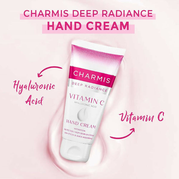 Charmis Deep Radiance Vitamin C Cream for Hands with Hyaluronic Acid