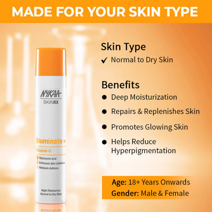 Nykaa SkinRX Vitamin C Illuminate + Night Moisturizer - Distacart