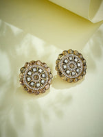 Thumbnail for Nuyug 22k Gold Plated Round Stud Earrings