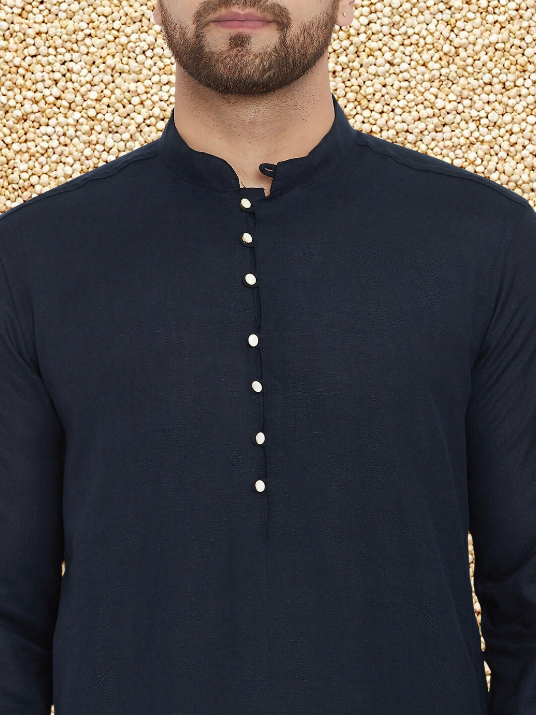 Even Apparels Men's Pure Cotton Navy Kurta - Distacart