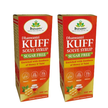 Dhanwantri Kuff Solve Syrup (Sugar Free) - Distacart